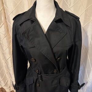 Coach Women's Classic Black Trench Coat Size XS
